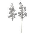 thumbnail image 2 of Lssam 20 Pieces Artificial Christmas Berries - Silver Glitter Berry Picks for DIY Holiday Decor, Xmas Tree Ornaments, and Festive Home Decorating Stems, 2 of 4