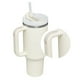 thumbnail image 5 of Taza de vacío de 40oz de capacidad Ultra grande, taza aislada color crema con tapas, pajitas para oficina, viajes, escuela, 5 of 10