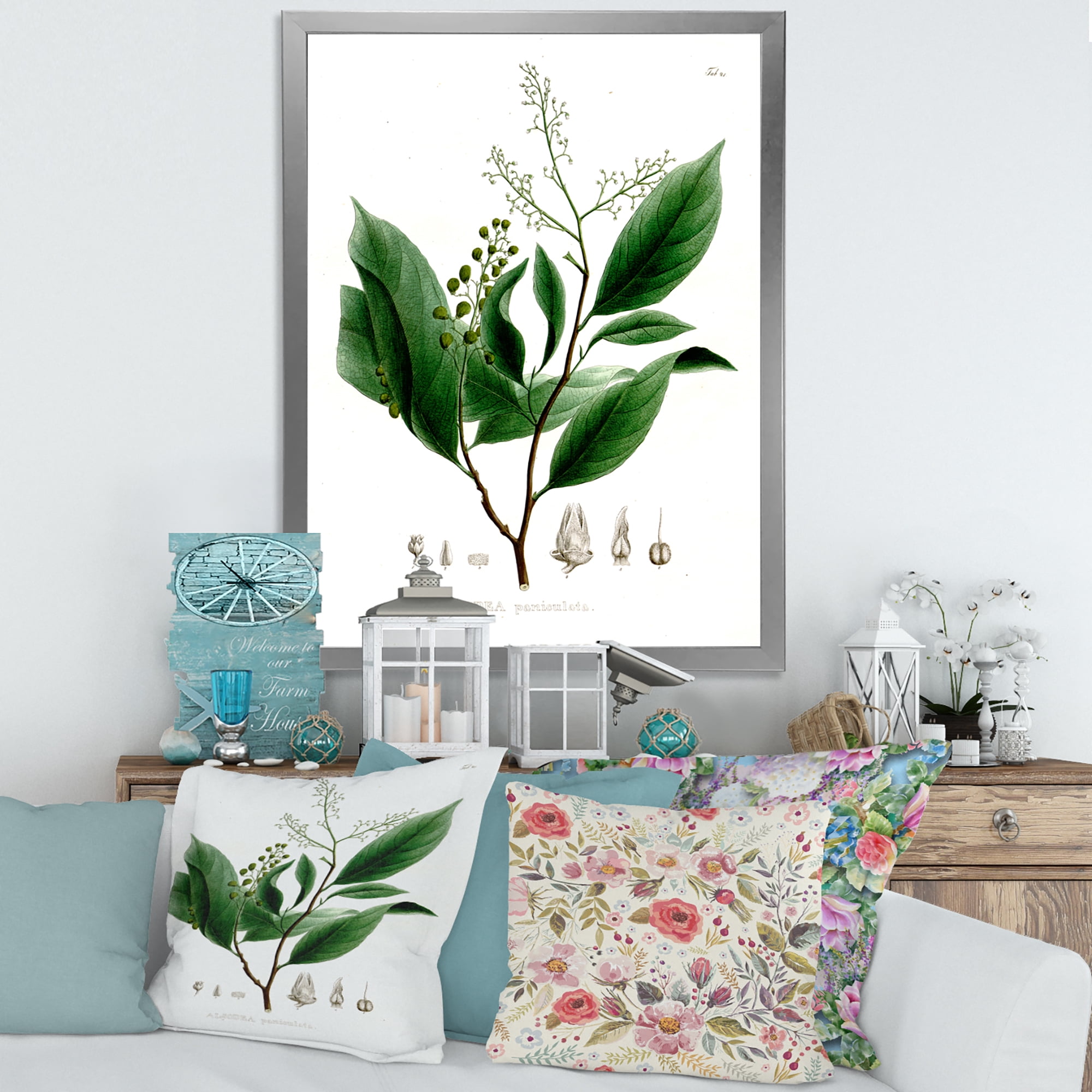 Designart 'Ancient Brazilian Plant II' Traditional Framed Art Print
