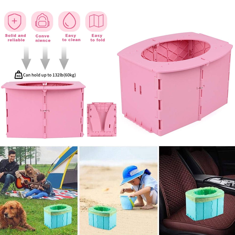 AMERTEER Portable Toilet for Kids, Reusable Foldable Toilet for Toddler ...