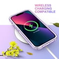 thumbnail image 5 of ULAK Phone Case for iPhone 13, Sturdy Rugged 2 in 1 Hybrid Heavy Duty Shockproof Clear Case for Apple iPhone 13 6.1 inch 2021, Purple Glitter, 5 of 9