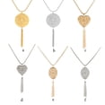 thumbnail image 2 of Minnieouse Collar de mujer Collares de borlas únicos para decoración diaria Dorado, redondeado Ropa, zapatos y accesorios Miscelánea Plata, Corazón Minnieouse AP009192-04, 2 of 6