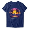 thumbnail image 6 of Teissuly Women's Fashion Crewneck Printed Short Sleeve T-shirt Casual Loose Shirt Tops, 6 of 7