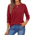 thumbnail image 2 of Fantaslook Fall Sweaters for Women Classic Crew Neck Knit Sweaters Casual Long Sleeve Pullover Tops, 2 of 9