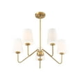 thumbnail image 4 of Trade Winds Lighting 5-Light Chandelier In Natural Brass, 4 of 6