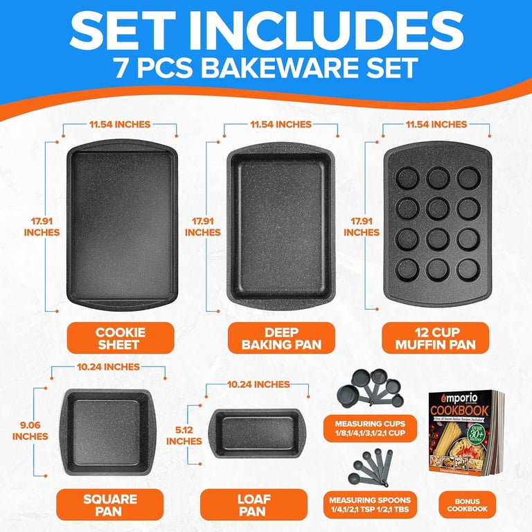 Emporio Kitchen 7-Piece Non-Stick Carbon Steel Bakeware Set photo 2