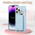thumbnail image 2 of ELEHOLD Case for iPhone 14 Pro Max,Detachable Lanyard Crossbody Leather Wallet Case with Ring Holder & Mirror,Blue, 2 of 8