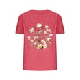 thumbnail image 2 of Aloohaidyvio Graphic T Shirts for Women,Summer Womens Boho Statement Flowers Super Soft T Shirt Spring Wildflower Graphic Tee 2024 Short Sleeved Crew Neck Casual Cute Tees Tops, 2 of 4