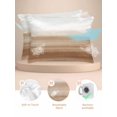 thumbnail image 2 of Brown White Ombre Pillow Cases Standard Size Set of 2, Smooth Satin Pillowcase for Hair and Skin, Vintage Farmhouse Abstract Striped Decorative Cooling Bed Pillow Covers with Zipper, 20x26 Inches, 2 of 5