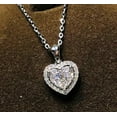 thumbnail image 3 of 2Ct Heart Cut Lab Created Diamond Heart Style Pendant 14K White Gold Plated, 3 of 3