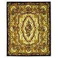 thumbnail image 1 of Gold Floral Wool Rug (6 ft. Round), 1 of 4