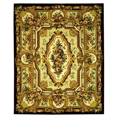 Gold Floral Wool Rug (3 ft. x 5 ft.)