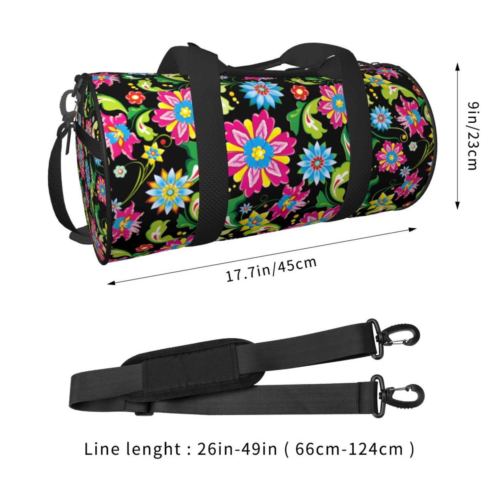 Vsdgher Vector Mexican Otomi Style Bright 45L Foldable Duffel Bag, Sports Gym Bag,Overnight Bag, Portable Weekender Bag for Airplanes