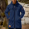 thumbnail image 6 of Men's Lightweight Waterproof Hooded Softshell Rain Jacket Long Windbreaker, 6 of 6