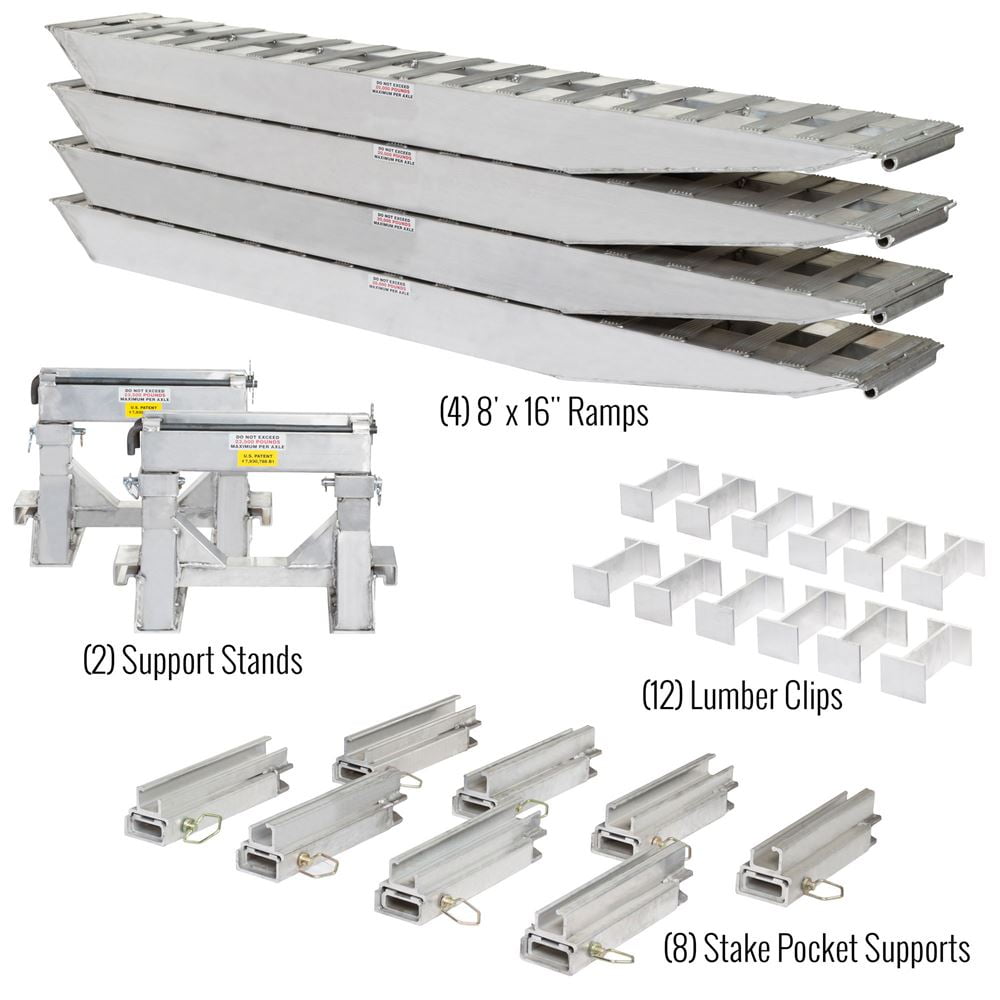 4Bunk Load Leveler Drop Deck Truck Trailer Modular Ramp