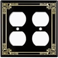 thumbnail image 3 of Metal Light Switch Plate Cover Elegant Victorian Art Deco Frame Black FRA086, 3 of 13