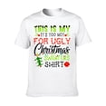 thumbnail image 2 of T-shirt Motif Drôle « Trop Chaud, Ne Porte Pas de Chandail de Noël Laid » - 100 % Coton Noir à Manches Courtes Col Rond Veste Décontractée, design des Fêtes, Lavable à la machine pour Hommes et Femmes - Cadeau des Fêtes Parfait, Chr, 2 of 4
