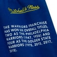 thumbnail image 6 of Men's Mitchell & Ness Royal Golden State Warriors Team Origins Fleece Shorts, 6 of 6