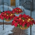 thumbnail image 4 of Cesta Colgante De Navidad Preiluminada Flocada Con Decoraciones Mixtas Y Luces LED Conos De Pino De Bayas Heladas Artificiales Para Decoración De Patio Al Aire Libre De Navidad ANGGREK  Otros, 4 of 8