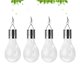 thumbnail image 2 of BRIGHTFUFU 4 piezas de alambre de cobre solar transparente bombilla LED lámpara de araña impermeable luz LED giratoria al aire libre jardín lámpara colgante para acampar (blanco cálido), 2 of 8