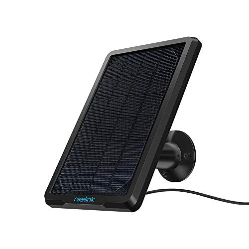 REOLINK Solar Panel Power Supply Designed for Wireless Outdoor Security Camera Rechargeable Battery Powered Reolink Go/Argus Eco/Argus 2/Argus Pro/Argus PT Black Non-Stop Charging 
