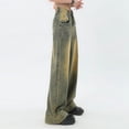 thumbnail image 4 of RUTAYY Women's Jeans Retro Wide Straight Leg High Waisted Loose Fit Daily Wear Elegant Holiday Trousers, 4 of 9