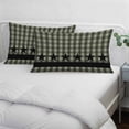 thumbnail image 4 of Sage Green Black Plaid Pillow Covers 12"x20", Vintage Star Buffalo Check Rustic Soft Brushed Microfiber Breathable Throw Pillow Covers, Pillowcase with Zipper for Couch Sofa Bedroom Living Room, 4 of 9