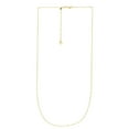 thumbnail image 3 of 14K Yellow Gold 22in 1.1mm Adjustable Singapore Chain with Lobster Clasp, 3 of 4