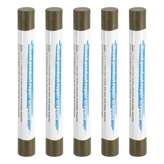 Uxcell 5pcs Wood Filler Sticks Wooden Wax Touch Up Furniture Repair Crayons for Scratch Cracks Hole Table Wood Floor, Cedar 2