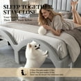 thumbnail image 4 of SIBEDS Bed Frame with Storage Drawers and Galaxy Star Projector PU Upholstered Gray Headboard, Full, 4 of 10