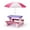 Pink & Purple, variant on Ktaxon Outdoor Portable Kids Picnic Table with Umbrella, PP Children Bench Set, Easy Store Child Seating Set for Indoor Outdoor, Red & Blue & Green