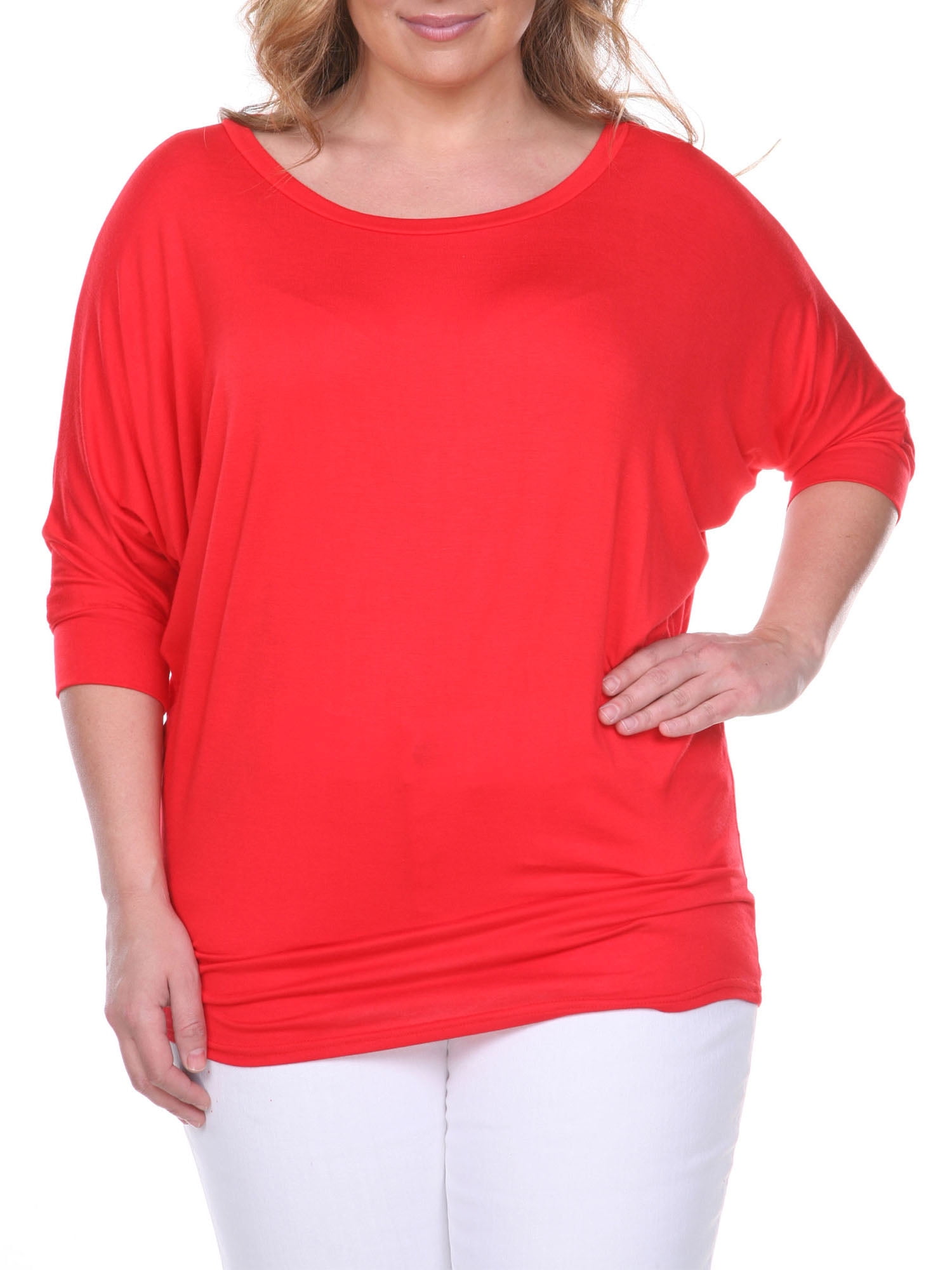white mark plus size tops