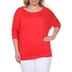 Umgee Full Size Leopard High-Low Dolman Sleeve Waffle Knit Top Plus Size main image 0