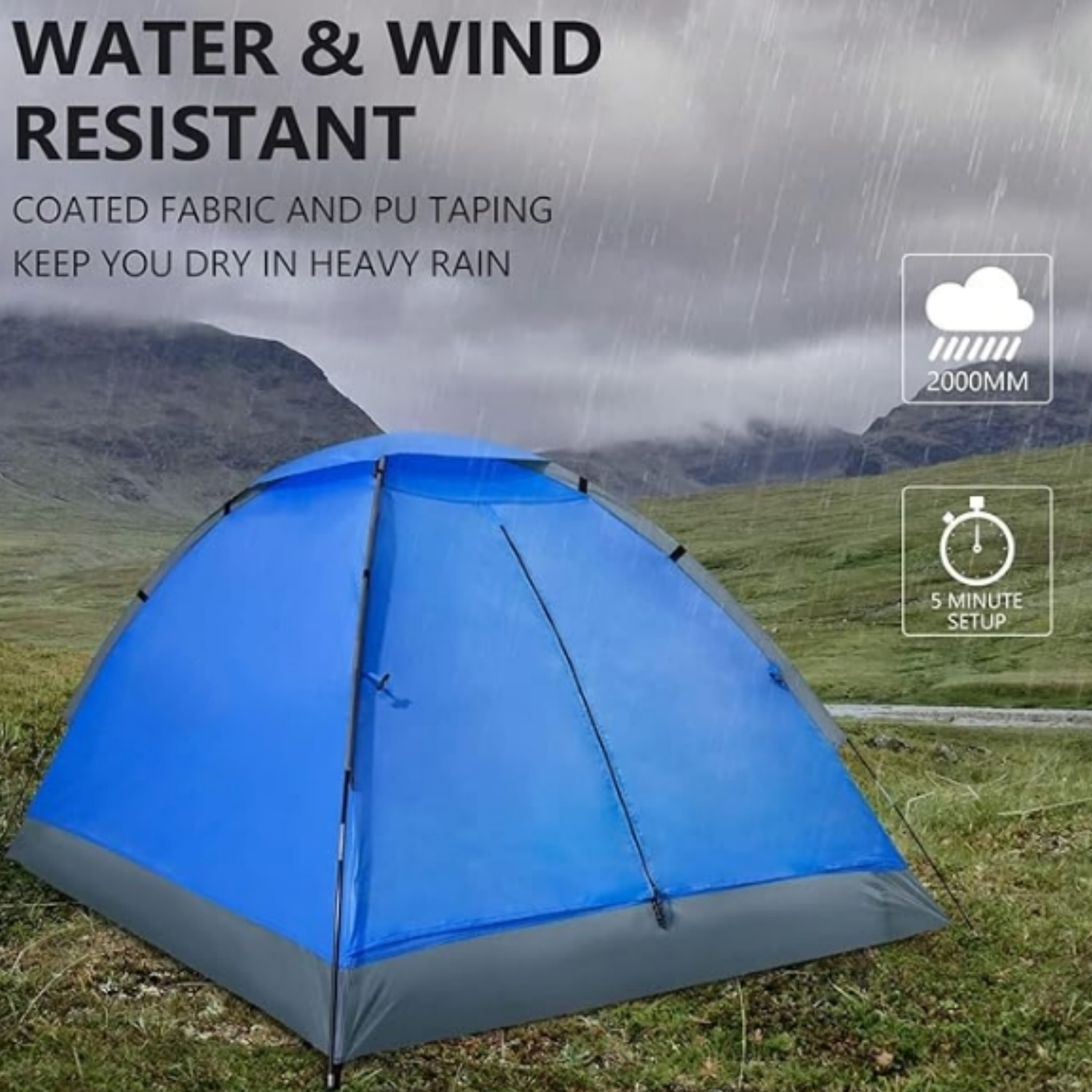 Tents for Camping 2/3/4/5 Person Camping Dome Tent, Waterproof,Spacious, Lightweight Portable Backpacking Tent for Outdoor Camping/Hiking