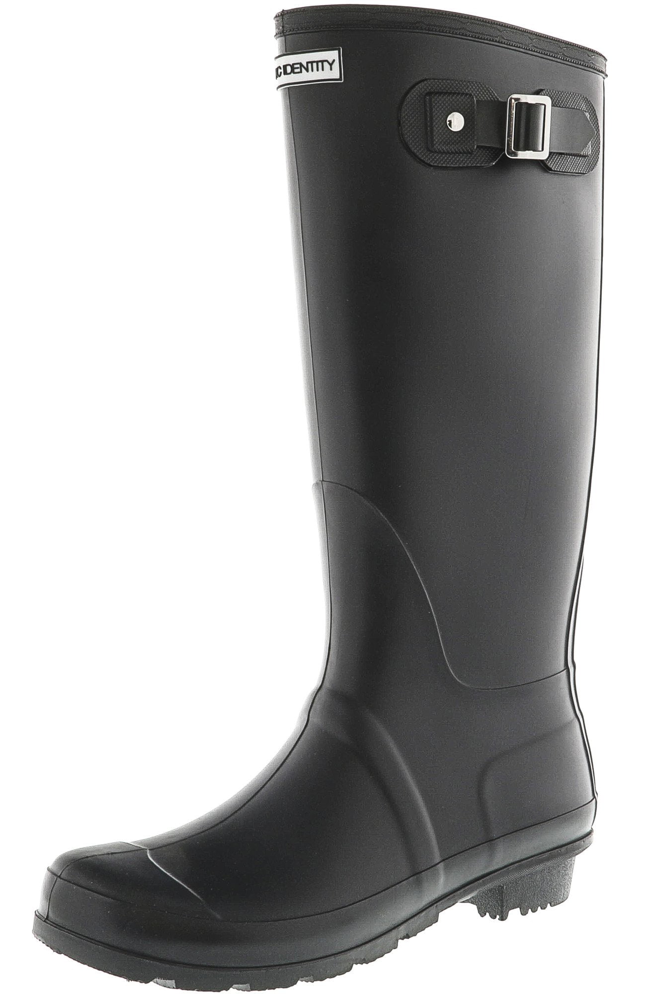 Exotic Identity Original Tall Rain Boots Lightweight Nonslip Sole Garden Boot Waterproof PVC Adjustable Calf Buckle