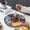 Gray, variant on Plastic Serving Trays for Party - Party Trays for Serving Food - 9 Inch Trays and Platters - Veggie Tray Platter/Divided Serving Tray