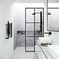 thumbnail image 2 of VIGO Ventana 34 in. W x 62 in. H Framed Fixed Tub Screen Door in Matte Black with 3/8 in. (10mm) Clear Glass, 2 of 10