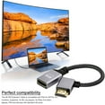 thumbnail image 1 of Cable De Extensión Adaptador de Cable de 15CM, Cable de vídeo Compatible con HDMI de 18 Gbps macho a hembra, trenza de nailon, 1 of 5