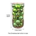 thumbnail image 3 of HCBY 24Pcs Christmas Ball Ornaments, Christmas Tree Decoration Baubles Ornaments, Shatterproof Balls for Xmas Hanging Festive Holiday Home Decor(Green,2.36"), 3 of 6