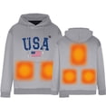 thumbnail image 1 of Chandail à Capuchon à Fermeture Éclair Extra Long Robe Décontractée Chandail à Capuchon Chandail en Molleton pour Femmes Chandail à Fermeture Éclair Tunique Tricotée Hiver Chandail à Capuche Chauffant pour Hommes et USB Température Constante Cinq Gris P, 1 of 7