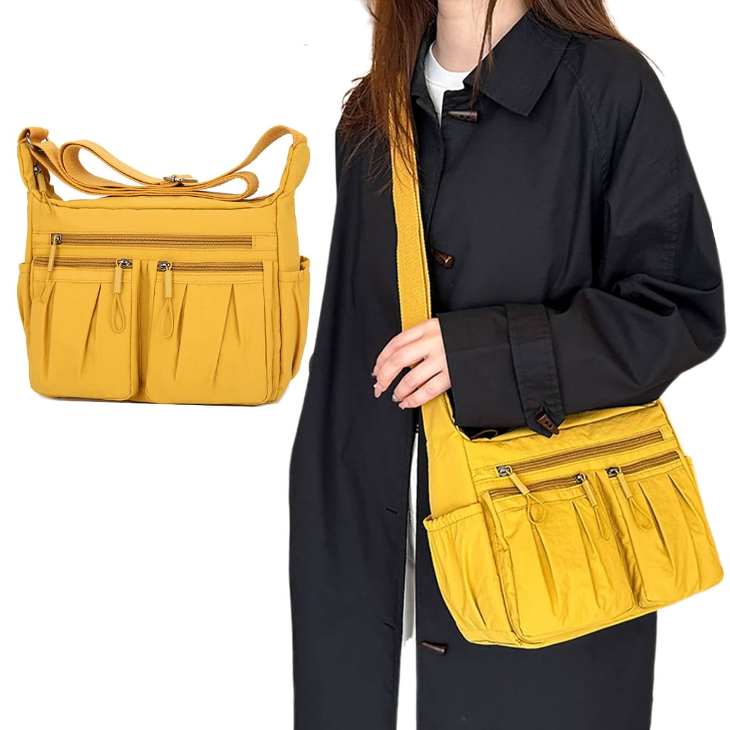 FENOHREFE Crossbody Bag for Women Nylon Waterproofs Shoulder Purse Messenger Bag Lightweight Pocketbooks Waterproofs Messenger Bag
