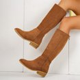 thumbnail image 5 of SACFOF Women's Knee High Boots Square Toe Chunky Block Heel Long Boots for Women Comfortable Low Heel Womens Boots, 5 of 6