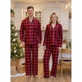 thumbnail image 6 of Jaweiwi Matching Family Plaid Pajamas Set for Christmas, Long Sleeve Shirt with Pants Plaid Sleepwear Loungewear for Holiday Wear, 6 of 10