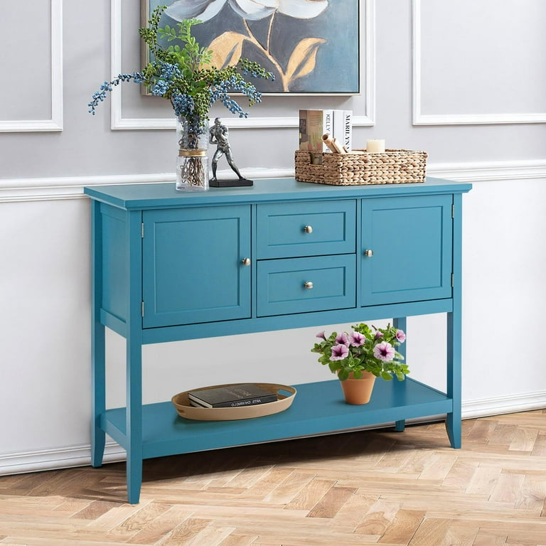 Giantex Buffet Sideboard Wood Console Table w 2 Drawers and 2