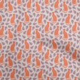 thumbnail image 1 of oneOoneCottonPoplinTwillOrangeFabricTropicalAbstractLeafWithAnimalSewingMaterialPrintFabricByTheYard56InchWide, 1 of 4