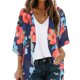 thumbnail image 4 of MKLEKYY Trajes De Baño Mujer Dos Piezas Beach Vacation Style Sun Cover Up | Bohemian Floral Print Chiffon Swimwear Kimono Cardigan For Women, 4 of 6