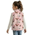 thumbnail image 3 of Pzuqiu Horse Print Girl Outerwear Vest Size 2 Fall Outfits Fashion Clothing Breathable Vest Zip Up Sleeveless for Girl Warm Soft Outerwear Jacket with Pockets for Daily Life, 3 of 7