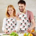 thumbnail image 3 of White Cow Head Pattern Apron-Garden Aprons for Women with Pockets-Cotton Linen Waterproof Kitchen Cooking Gardening Aprons Adjustable for Kitchen,Cooking,BBQ and Salon 33x27 Inch, 3 of 7