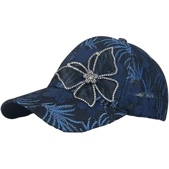 LINLIN Bling Baseball Cap, Baseball Cap Bling Baseball Cap Hat for Women Adjustable Summer Hats Fashionable Trucker Hats