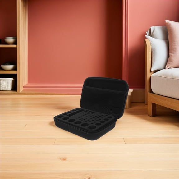 ETHZZLE Black Aa Battery Holder Case for Home and Travel Compact Portable Organizer Storage Box